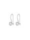 White gold dangling earrings SKX451 9 Karats