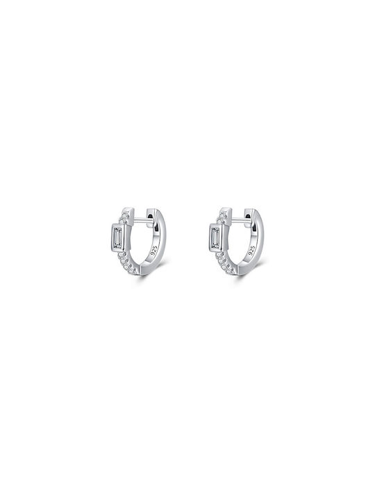 Hoops Earrings Silver Made of Silver 925