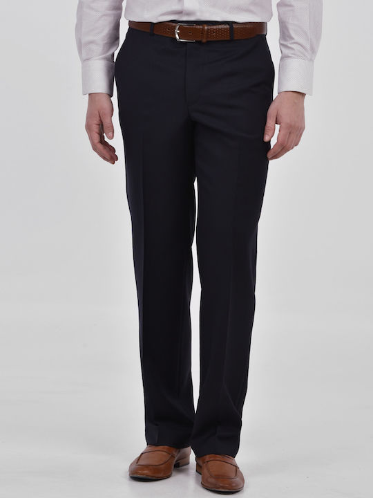 Trousers Super 110's modern fit Kaiserhoff Blue Wool Solid Evening, ALL DAY, BUSINESS, GROOMSMEN