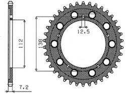 Hintere Verglasung 1304 47 Zähne SUNSTAR51666