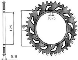 Glazing Rear 855 45 Teeth SUNSTAR51691