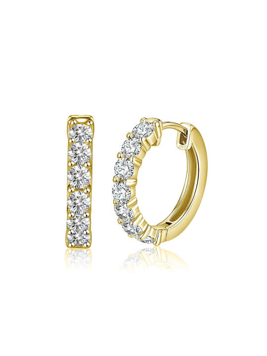 Hoops Earrings Gold Plated Silver Earrings 925