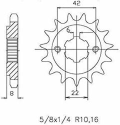 Front grille 281 14 teeth ESJOT30532