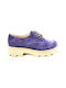 LEATHER CHUNKY BROGUES Purple - Purple