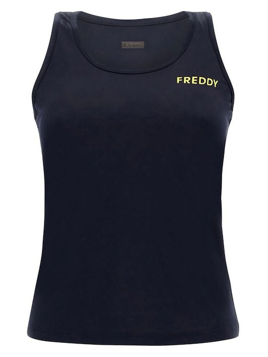 Freddy Γυναικεία Αθλητική Μπλούζα Αμάνικη Μαύρη