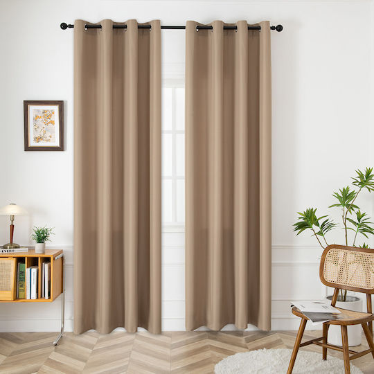 Beauty Home Vorhang mit Grommet Effekt 8443 Beige 140x270cm