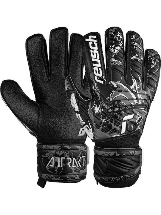 Reusch Attrakt Resist Finger Support Голмански ръкавици за Възрастни Черен