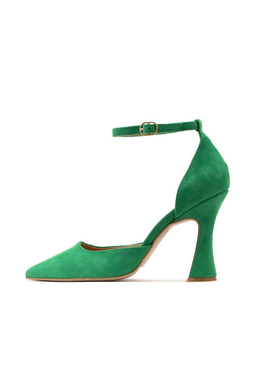 ALTRAMAREA SUEDE LEATHER HIGH HEEL PUMPS WOMEN ALTRAMAREA GREEN (LTRMR-47506K-MENTA-S)