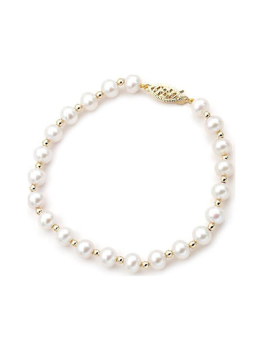 Βραχιόλι με μαργαριτάρια Fresh Water Pearl 6,0-6,5mm Κ14 110197 Pearls