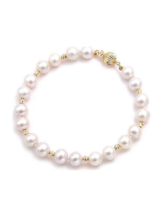 Βραχιόλι με μαργαριτάρια Fresh Water Pearl 7,0-8,0mm Κ14 111254 Pearls