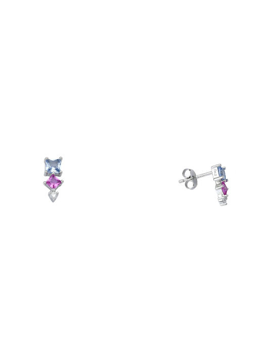 Silver earrings 925 with cubic zirconia