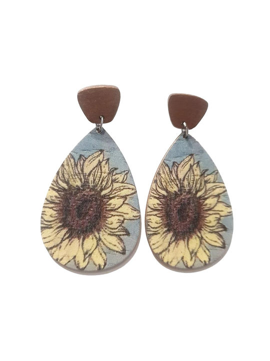 Women's Wooden Earrings "Girasol"