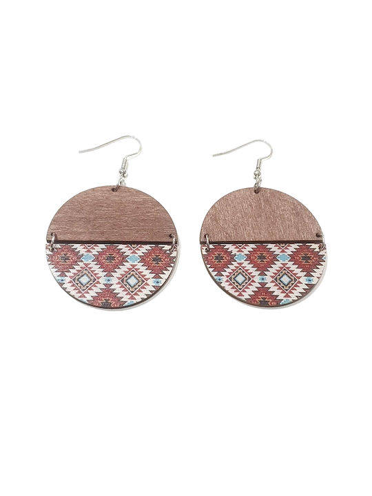 Women's Wooden Earrings Aztec Designs