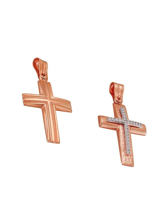 Cross in pink gold ST27918F 18 Carat gold