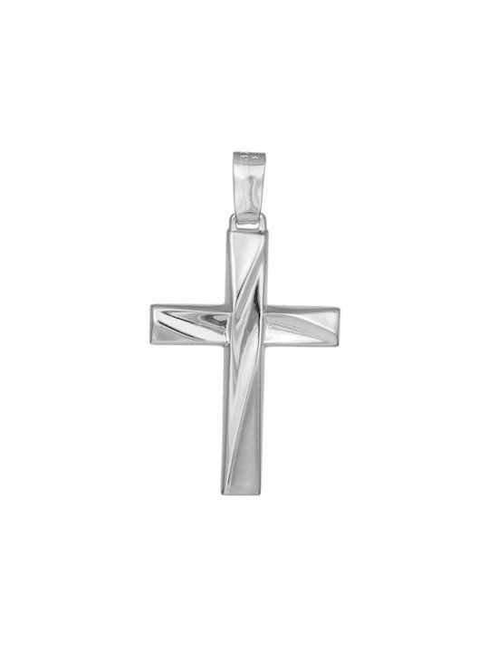 Christening Crosses - Engagement Crosses White Gold Male Cross K9 045503 045503 Male Cross Gold 9 Carat