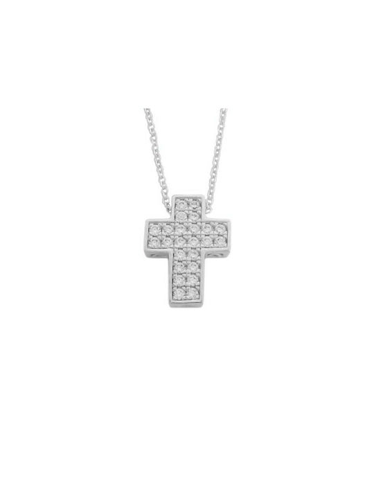 White gold cross with chain 23120007