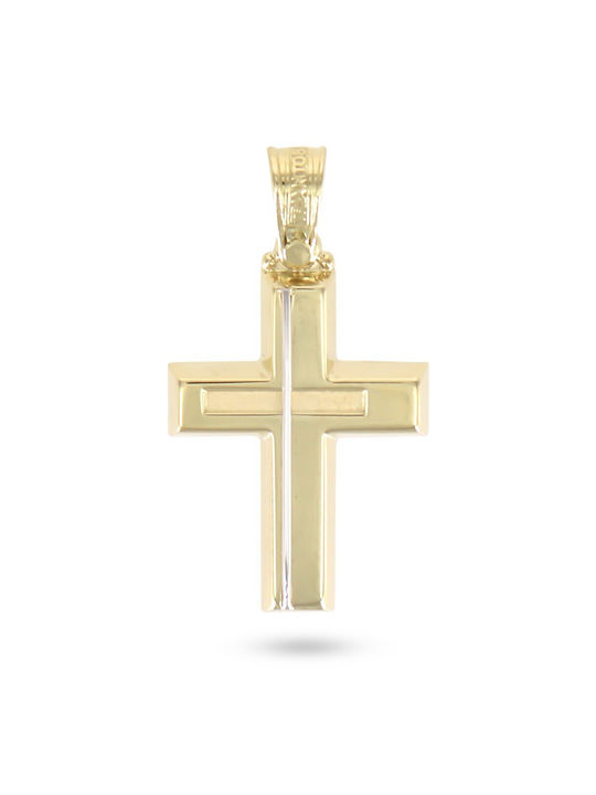 VITOPOULOS Kreuz Gelb-Weiß-Gold 14K