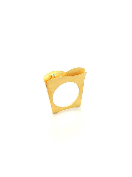 Handmade women's ring, gold K14 (585°)