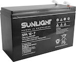 SunLight SPA 12-7 (F1) 6.3mm Μπαταρία UPS με Χωρητικότητα 7Ah και Τάση 12V