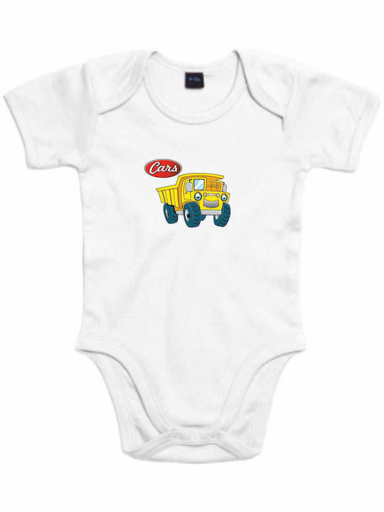 Zipper Bodysuit with Truck Design | A5711B White