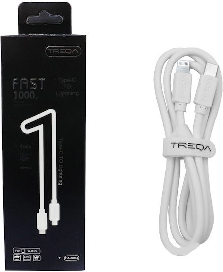 Treqa USB-C to Lightning Cable White 1m