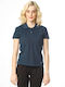 Paco & Co Women's Polo Blouse Short Sleeve Navy Blue