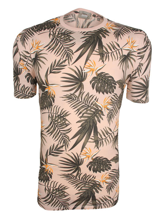 Double Men's Short Sleeve T-shirt Coral