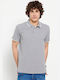 Funky Buddha FBM007-02011 Men's Short Sleeve Blouse Polo Gray FBM007-020-11-GREY-MEL