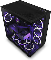 NZXT H9 Flow Gaming Midi Tower Computer Case Matte Black