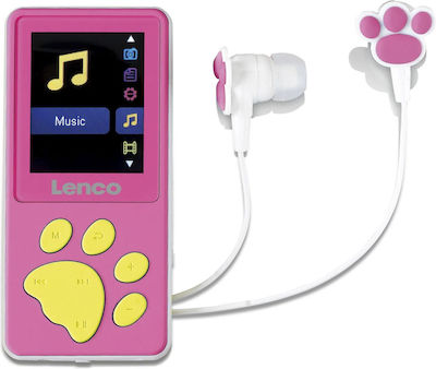 Lenco Xemio-560PK MP3 Player (8GB) with TFT / LCD 1.8" Display Pink