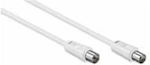 Lineme Cablu Antenă Coaxial de sex masculin - Coaxial de sex feminin Alb 1.5m (12-05020-1)