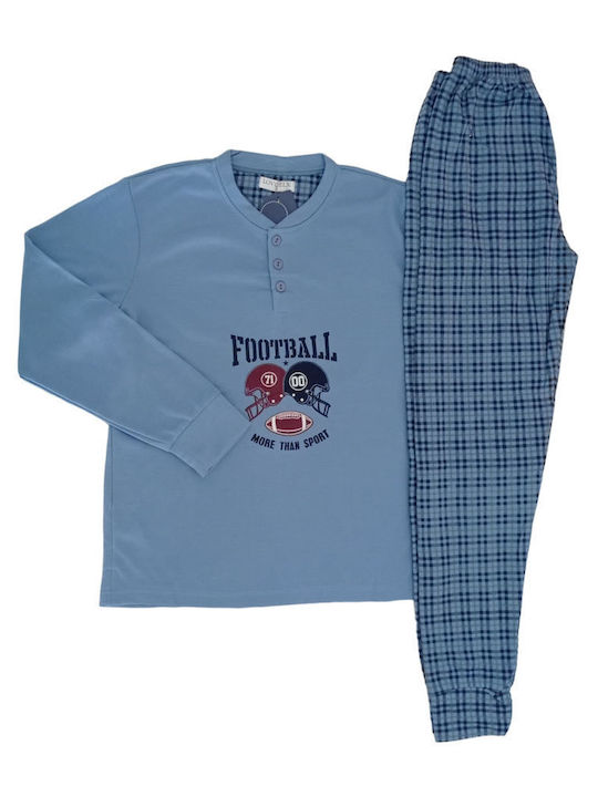 Men's Pajamas Football Blue D-4092