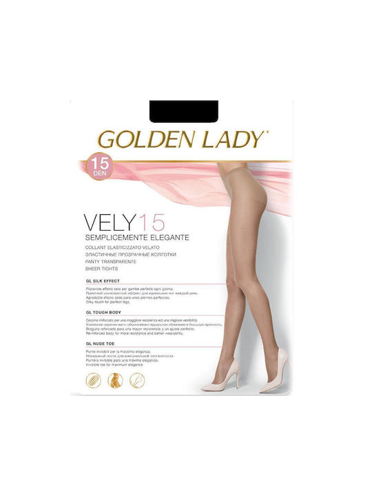 Golden Lady Vely 15 36IGA Colanți din lycra 15 Den GOLDEN LADY Negru