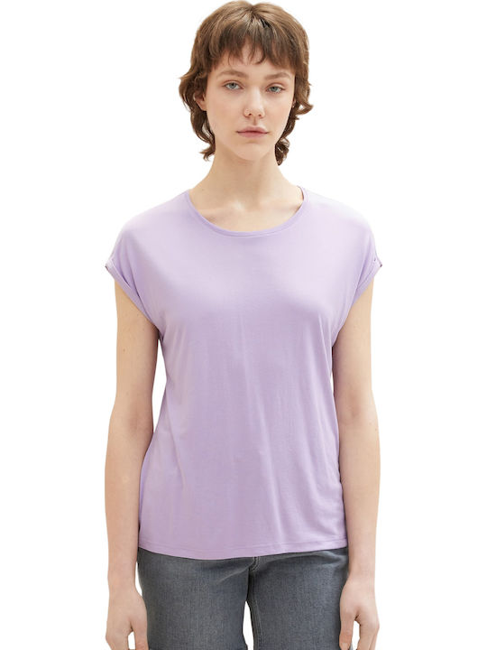 Tom Tailor Basic Γυναικείο T-shirt Λιλά