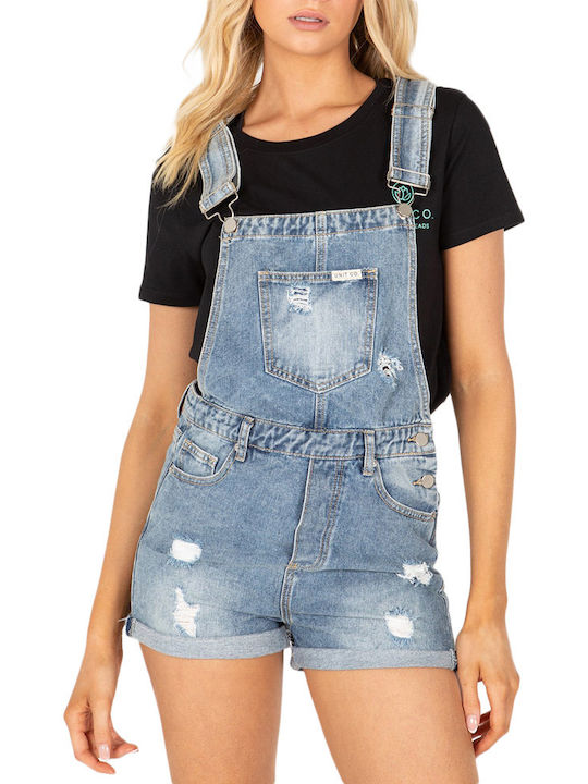 UNIT BAILEY OVERALL SHORTS BLUE