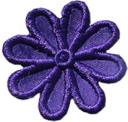 Motivul brodat fuzibil Floare violet 3cm 1buc