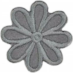 Embroidery Embroidery Fusible Flower Grey 3cm 1pcs