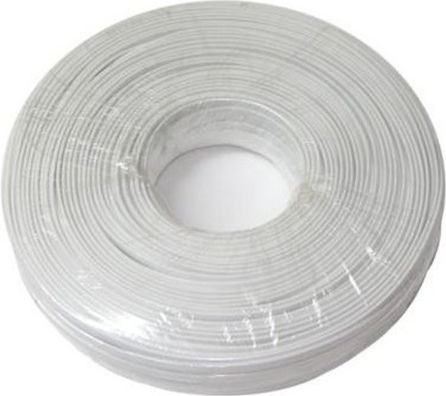 Flat Telephone Cable Unterminated 100m White (SM175-WHITE)
