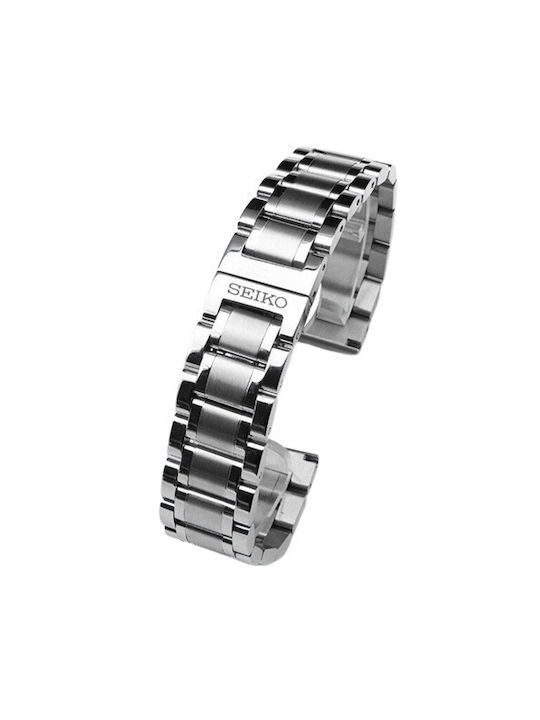 Armband für SEIKO Premier, komplett aus Edelstahl, massiv, 22 mm.