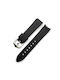 Silicone Strap Curved Ends Black 18mm