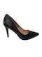 Matte textured pumps with 10 cm heel VI-35-BL Black