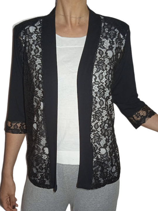 Jacket Lace Viscose/Lycra jacket with trouacar sleeve