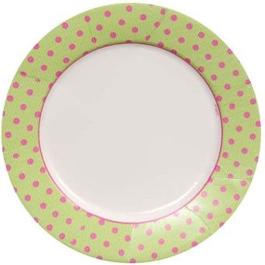 Caspari Dots Party Plate 8 Pieces
