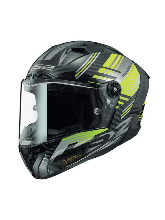 LS2 FF805 Thunder Carbon Volt Black H-V Yellow ...