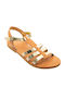 LEATHER SANDAL CASHMERE SANDAL GOLD NATURAL