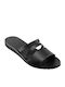 BLACK LEATHER HANDMADE SANDAL IRIS ROBAS