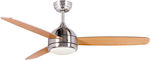 IQ Ceiling Fan 122cm with Light and Remote Control Silver