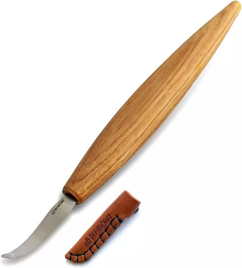 BeaverCraft SK4S Open Curve Cuțit Maro în Husă Din Piele