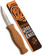 BeaverCraft C4 Knife Brown with Blade made of Carbon Steel in Sheath