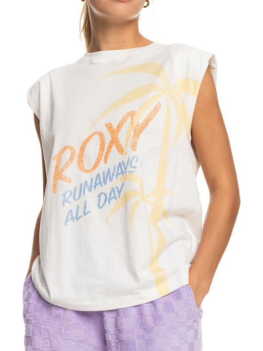 Roxy Sommer Damen Bluse Ärmellos Weiß